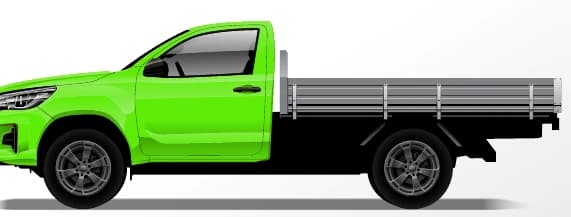 Single Cab Ute: Full wrap coverage illustration