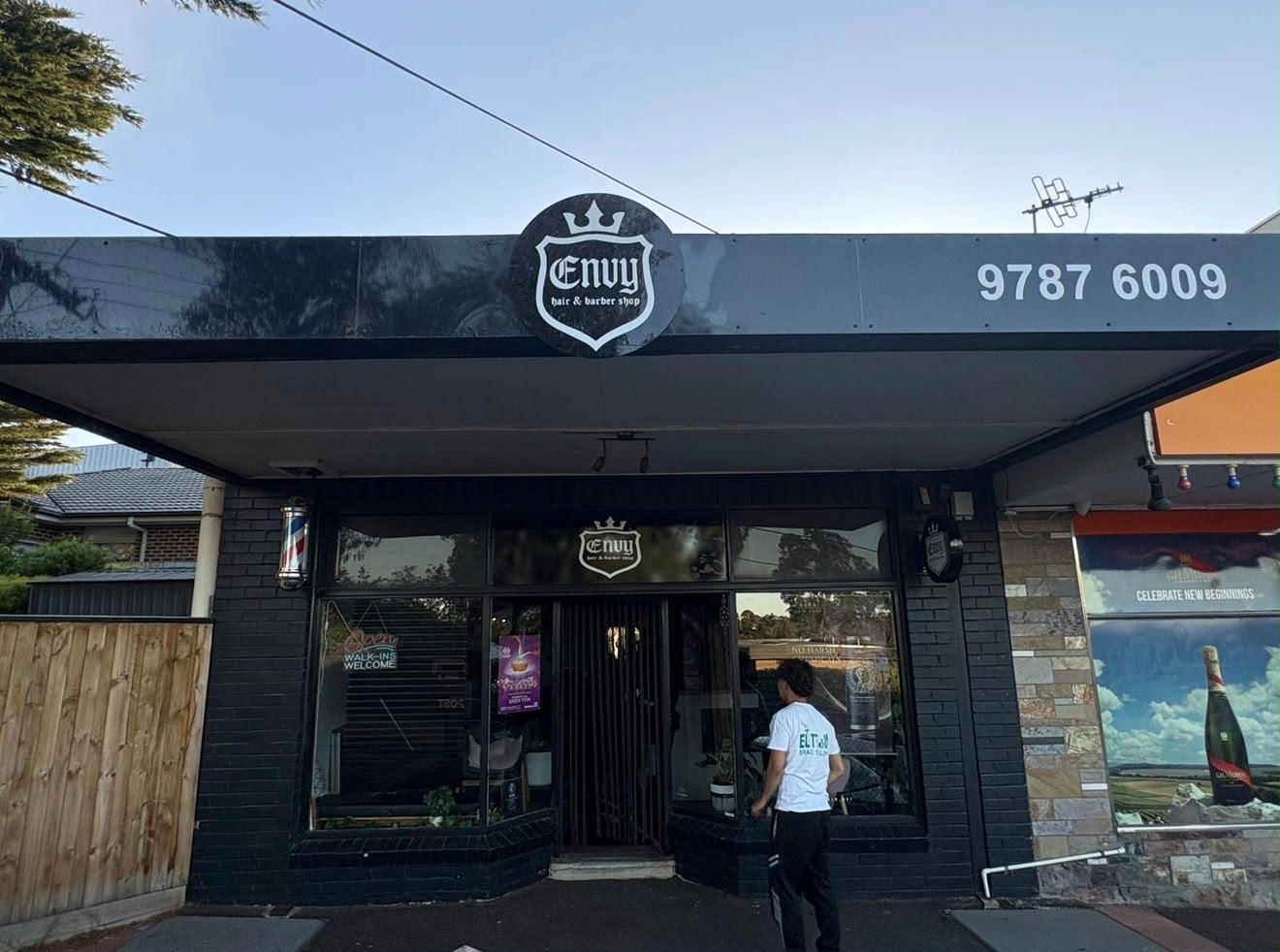 Envy Hair & Barber Shop Fascia Signage + Window Branding